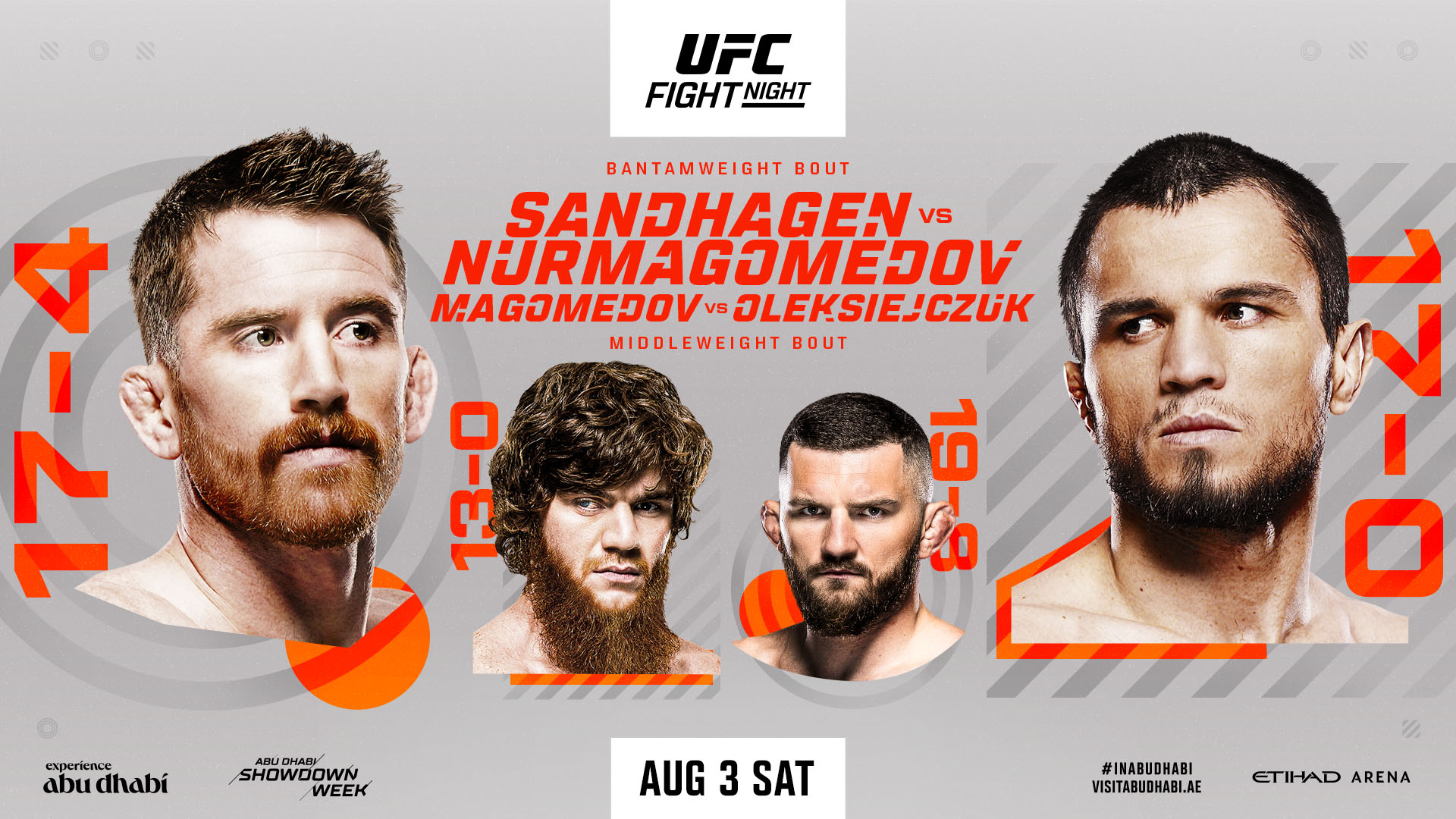 UFC Fight Night Returns To Yas Island Sandhagen Vs Nurmagomedov